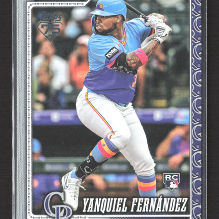 2026 Topps Series One Yanquiel Fernandez #116 RC Team Border