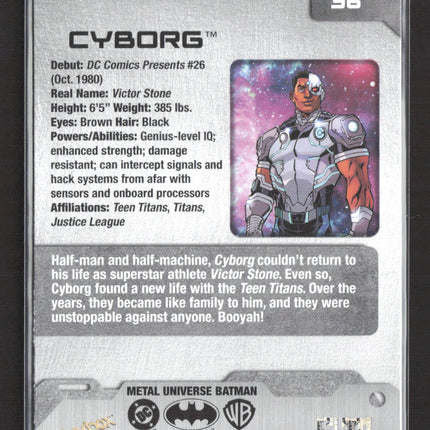 2025 SkyBox Metal Universe Batman #36 Purple Cyborg