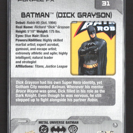 2025 SkyBox Metal Universe Batman #31