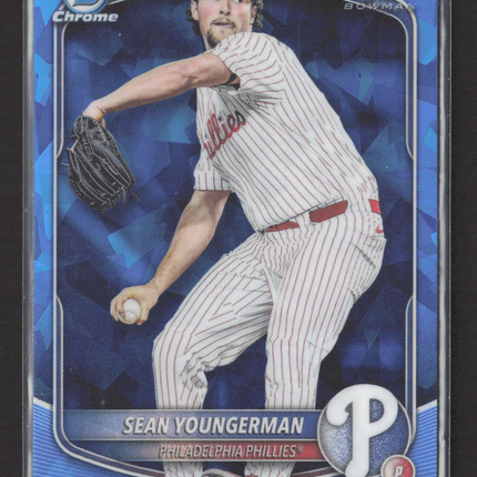 2025 Topps Bowman Chrome Sean Youngerman #BDC-104 Blue Sapphire Refractor