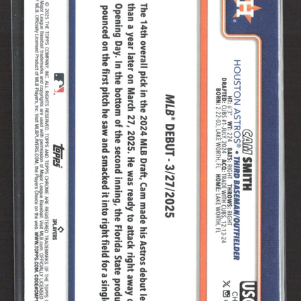 2025 Topps Chrome Cam Smith #USC19 X-Fractor RC