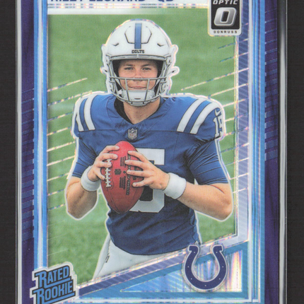 2025 Panini Donruss Optic Riley Leonard #255 Purple Velocity
