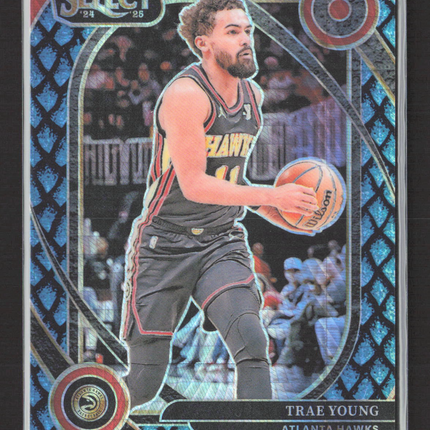 2025 Panini Select Prizm Courtside Trae Young #223 Blue Dragonscale /8