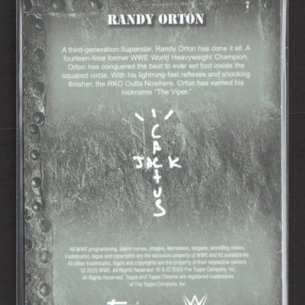 2025 Topps Chrome WWE Cactus Jack Randy Orton #7 Atomic Refractor