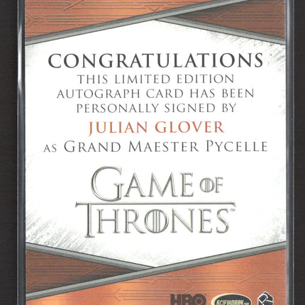 2015 Rittenhouse Game of Thrones Series 4 Julian Glover Auto Limited Edition