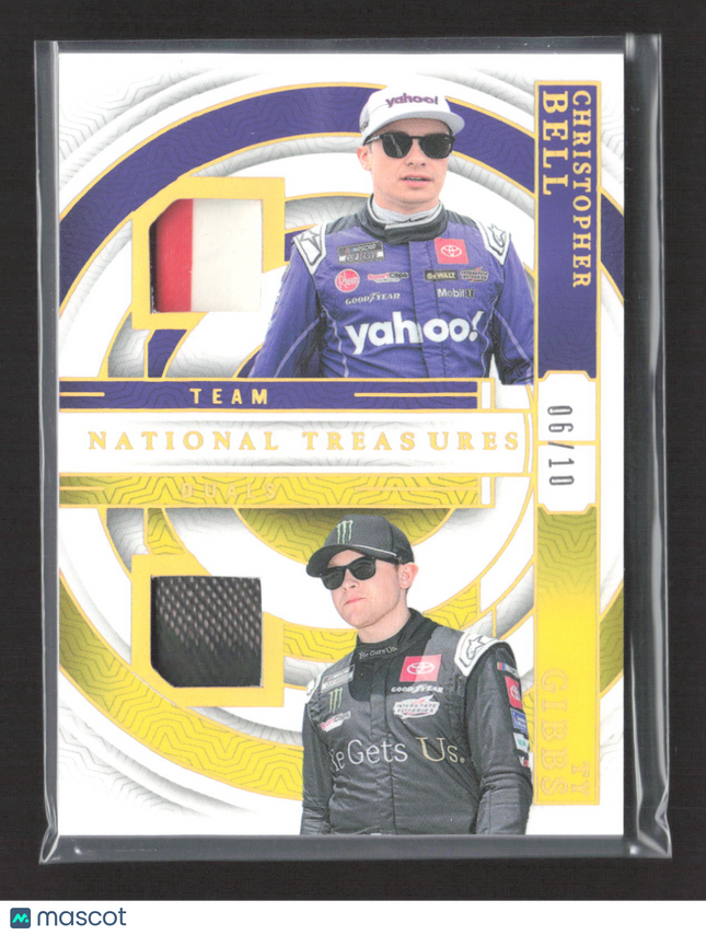 2024 Panini National Treasures Racing Ty Gibbs Christopher Bell #TD-JGR2 /10