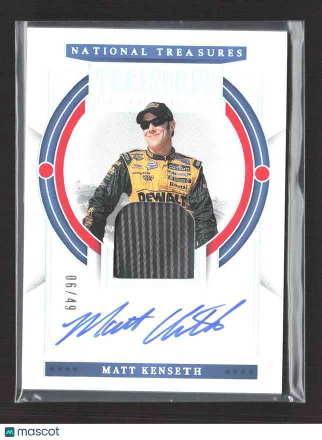 2024 Panini National Treasures Racing Matt Kenseth #TH-MKT Auto 06/49 Race-worn