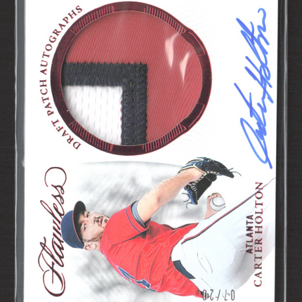2025 Panini Flawless Baseball Carter Holton #DPA-CH Draft Patch Auto