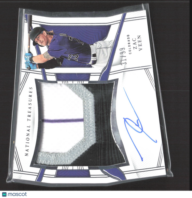 2023 Panini National Treasures Zac Veen #163 Patch 31/99 Memorabilia