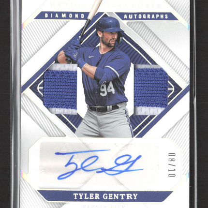 2023 National Treasures Baseball Tyler Gentry #DDA-TG 08/10 Patch Auto