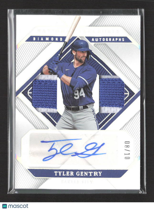 2023 National Treasures Baseball Tyler Gentry #DDA-TG 08/10 Patch Auto