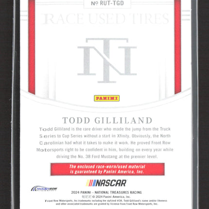 2024 National Treasures Racing Todd Gilliland #RUT-TGD Race Used Tires 71/75