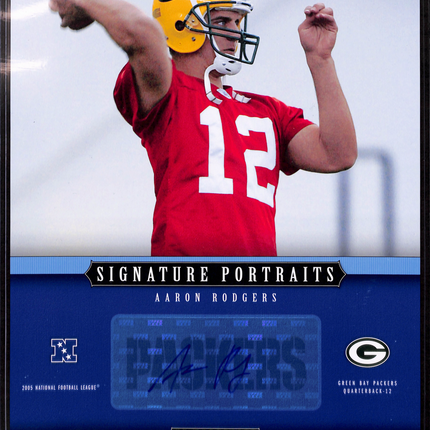 2005 Upper Deck UD Portraits Signature Portraits Aaron Rodgers #SP-65