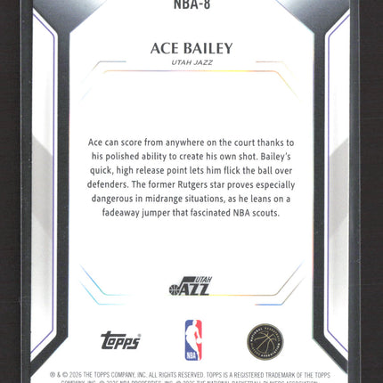 2026 Topps Ace Bailey Collectors Kit #NBA-8 RC