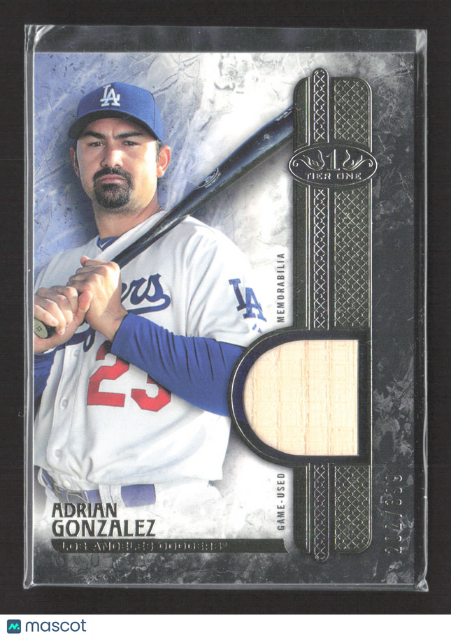 2016 Topps Tier One Adrian Gonzalez #T1R-AGN Game-Used Bat Relic /399