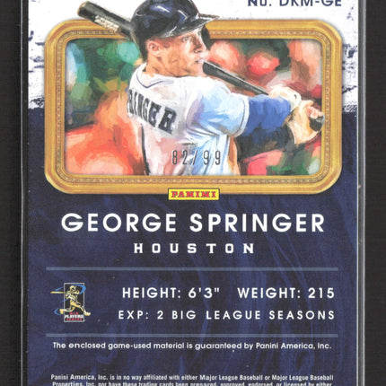 2016 Panini Diamond Kings George Springer #DKM-GE 82/99 Jersey