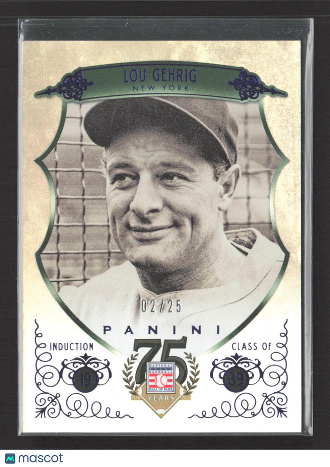 2014 Panini Hall of Fame Baseball Lou Gehrig #11 02/25