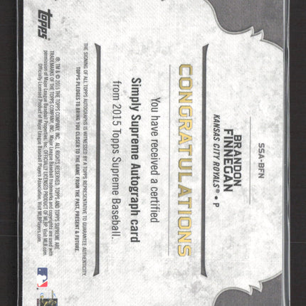 2015 Topps Supreme Baseball Brandon Finnegan #SSA-BFN Simply Supreme Autograph