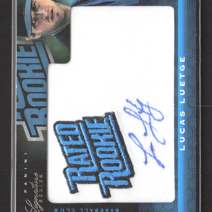 2012 Panini Signature Series Lucas Luetge #133 Rated Rookie Patch Auto /299
