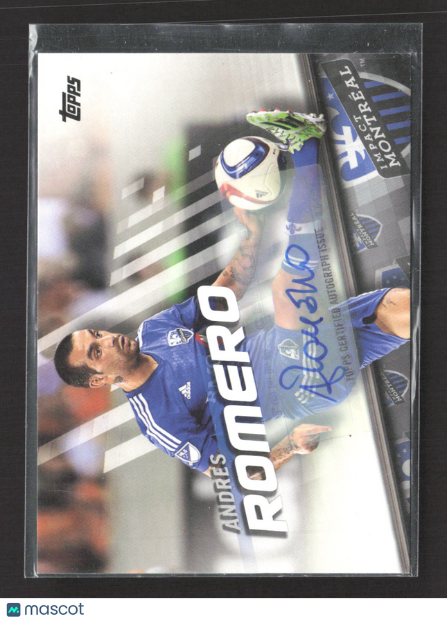 2016 Topps MLS Andrés Romero #128 281/283 Auto