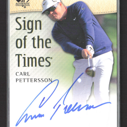 2013 Upper Deck SP Authentic Sign of the Times Carl Pettersson Auto