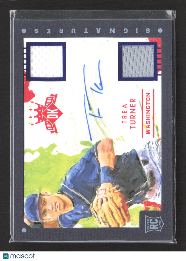 2016 Panini Diamond Kings Trea Turner #RS-TT RC Auto Dual Patch 18/49