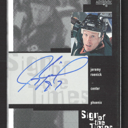 2000 Upper Deck SP Authentic Sign of the Times Jeremy Roenick Auto #JR