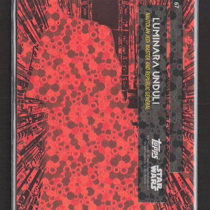2015 Topps Star Wars Luminara Unduli Masterwork 2/5 #67 Red