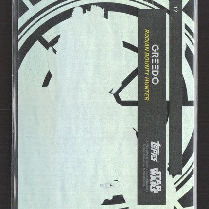 2014 Topps Star Wars Chrome Perspectives Greedo #12 Platinum 1/1