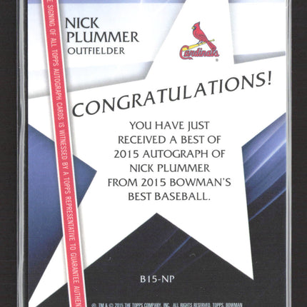 2015 Bowman's Best Nick Plummer Auto #B15-NP