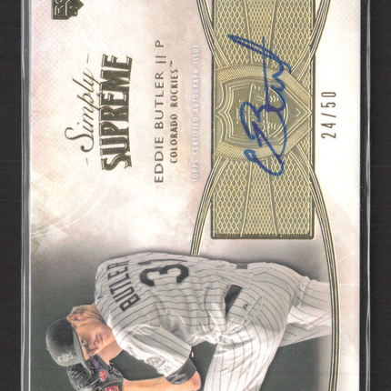2014 Topps Simply Supreme Eddie Butler Auto #SSU-EB RC 24/50