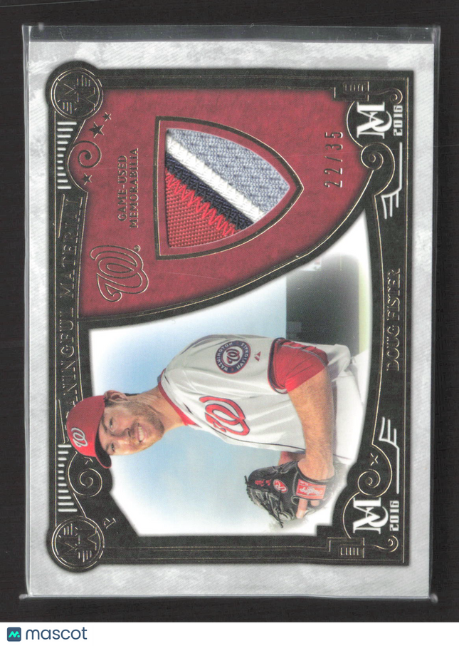 2016 Topps Museum Meaningful Material Doug Fister #MMPR-DFI 22/35 Patch