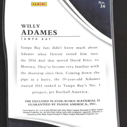 2015 Panini Immaculate Collection Willy Adames #36 Jersey 40/49
