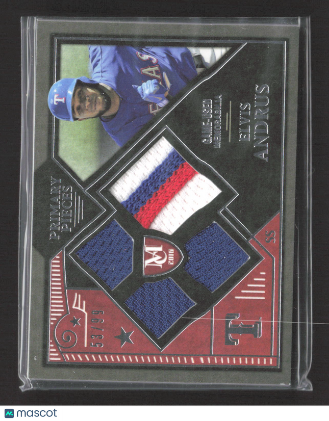 2016 Topps Museum Collection Quad Relic Elvis Andrus PPQR-EA 53/99 Patch