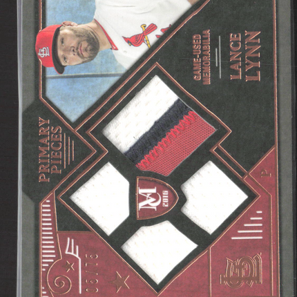 2016 Topps Museum Collection Lance Lynn #PPQR-LL Patch 05/75