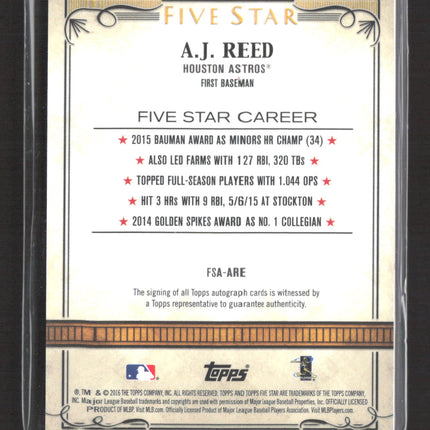 2016 Topps Five Star A.J. Reed Auto #FSA-ARE 22/50