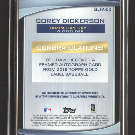 2016 Topps Gold Label Corey Dickerson Auto #GLFA-CD