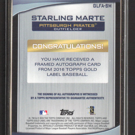 2016 Topps Gold Label Starling Marte Auto #GLFA-SM