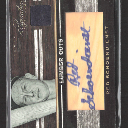 2012 Panini Signature Series Lumber Cuts Red Schoendienst Auto #23 Bat Auto /3