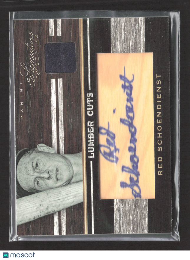 2012 Panini Signature Series Lumber Cuts Red Schoendienst Auto #23 Bat Auto /3