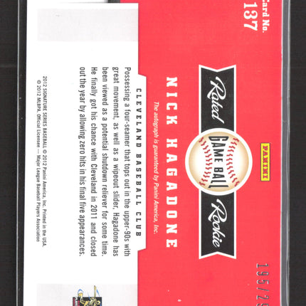 2012 Panini Signature Series Nick Hagadone #137 195/299 auto