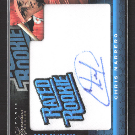 2012 Panini Signature Series Chris Marrero #107 Rated Rookie Patch 667/917 auto