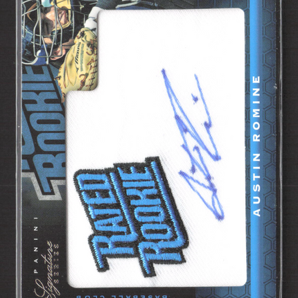 2012 Panini Signature Series Austin Romine #104 Rated Rookie Patch 180/289 auto