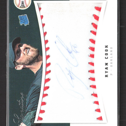 2012 Panini Signature Series Game Ball Ryan Cook #140 Autograph Game Ball
