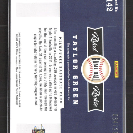 2012 Panini Signature Series Taylor Green #142 034/299 auto