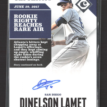 2017 Panini Chronicles Baseball Dinelson Lamet #CA-DL