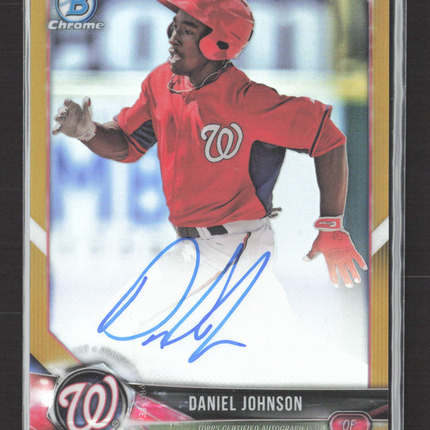 2018 Bowman Chrome Daniel Johnson #CPA-DJ Gold Refractor auto