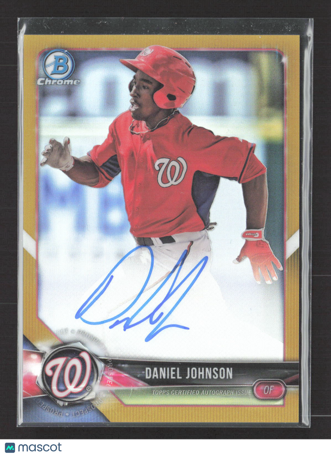 2018 Bowman Chrome Daniel Johnson #CPA-DJ Gold Refractor auto