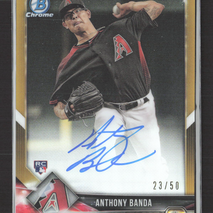 2018 Bowman Chrome Anthony Banda #CRA-AB Gold Refractor 23/50 RC auto