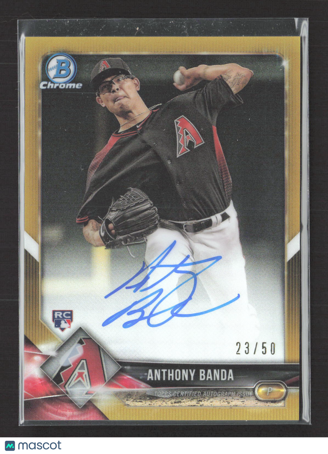 2018 Bowman Chrome Anthony Banda #CRA-AB Gold Refractor 23/50 RC auto